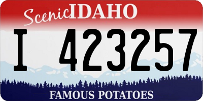 ID license plate I423257