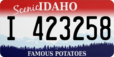 ID license plate I423258