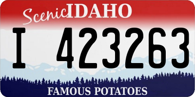 ID license plate I423263