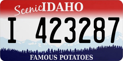 ID license plate I423287