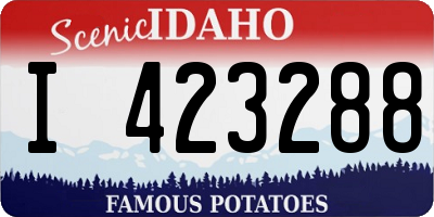 ID license plate I423288