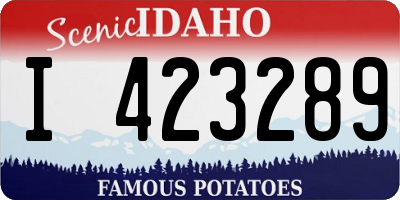 ID license plate I423289