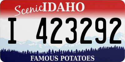 ID license plate I423292