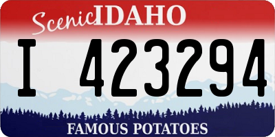ID license plate I423294