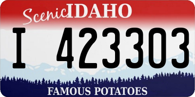 ID license plate I423303