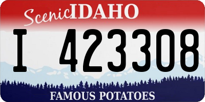 ID license plate I423308
