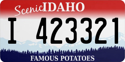 ID license plate I423321