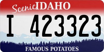 ID license plate I423323