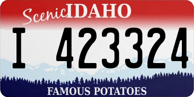 ID license plate I423324