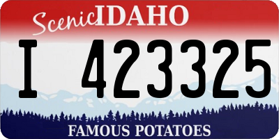ID license plate I423325