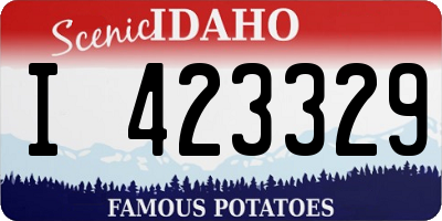 ID license plate I423329