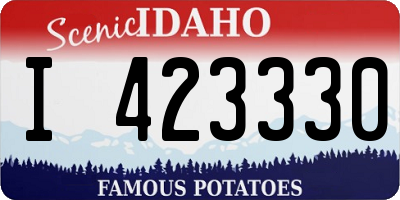 ID license plate I423330