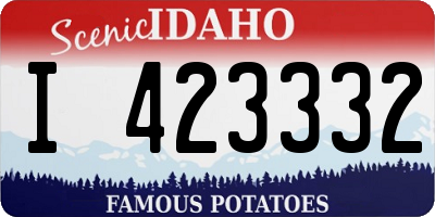 ID license plate I423332