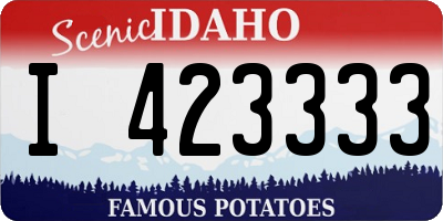 ID license plate I423333