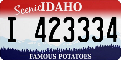 ID license plate I423334