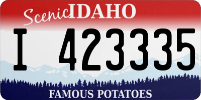 ID license plate I423335