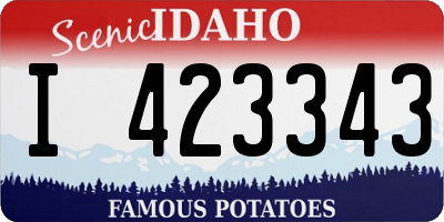 ID license plate I423343