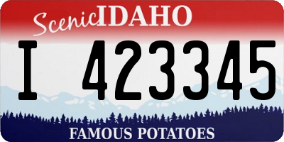 ID license plate I423345