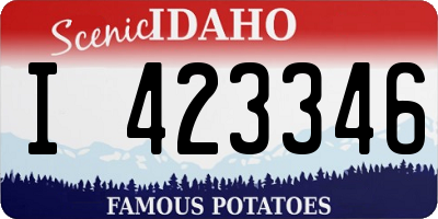 ID license plate I423346