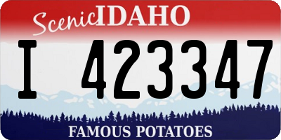 ID license plate I423347