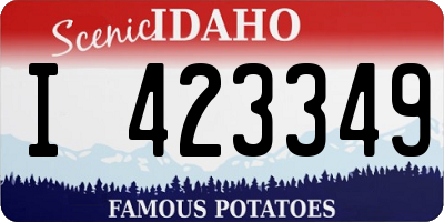 ID license plate I423349