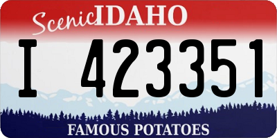 ID license plate I423351