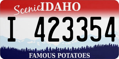 ID license plate I423354