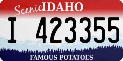 ID license plate I423355