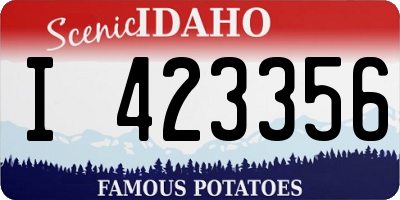 ID license plate I423356