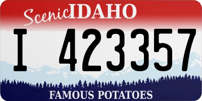 ID license plate I423357