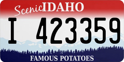 ID license plate I423359