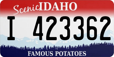 ID license plate I423362