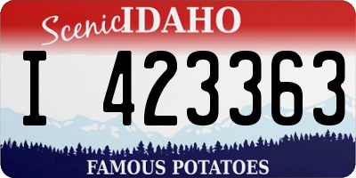 ID license plate I423363