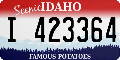 ID license plate I423364