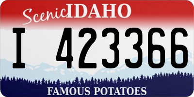 ID license plate I423366