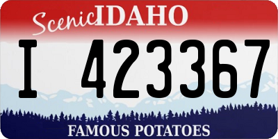 ID license plate I423367