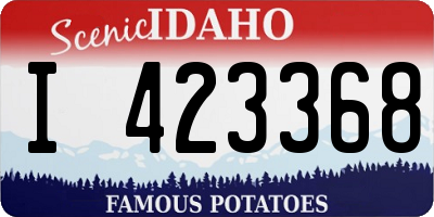 ID license plate I423368