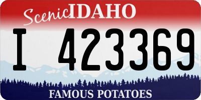ID license plate I423369
