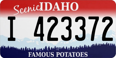 ID license plate I423372