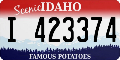 ID license plate I423374