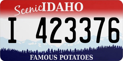 ID license plate I423376