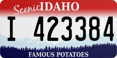 ID license plate I423384