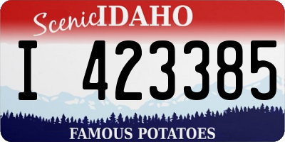 ID license plate I423385