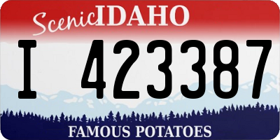 ID license plate I423387