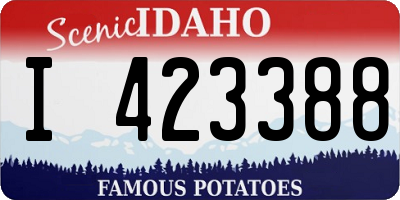 ID license plate I423388