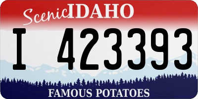 ID license plate I423393