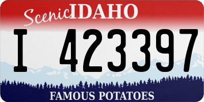 ID license plate I423397