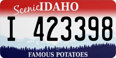 ID license plate I423398