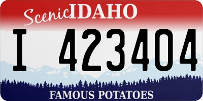 ID license plate I423404