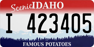 ID license plate I423405